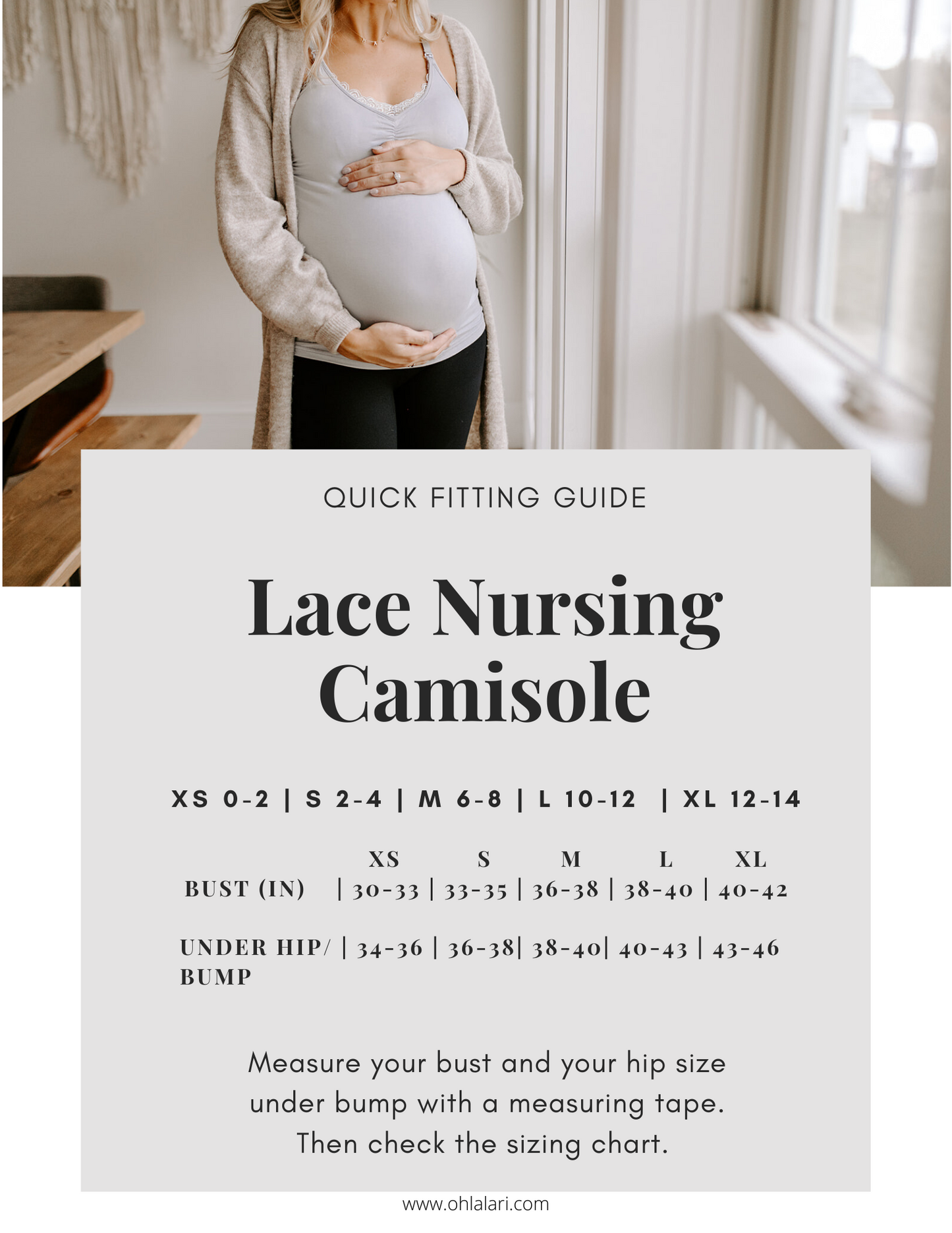 White Lace Nursing Camisole