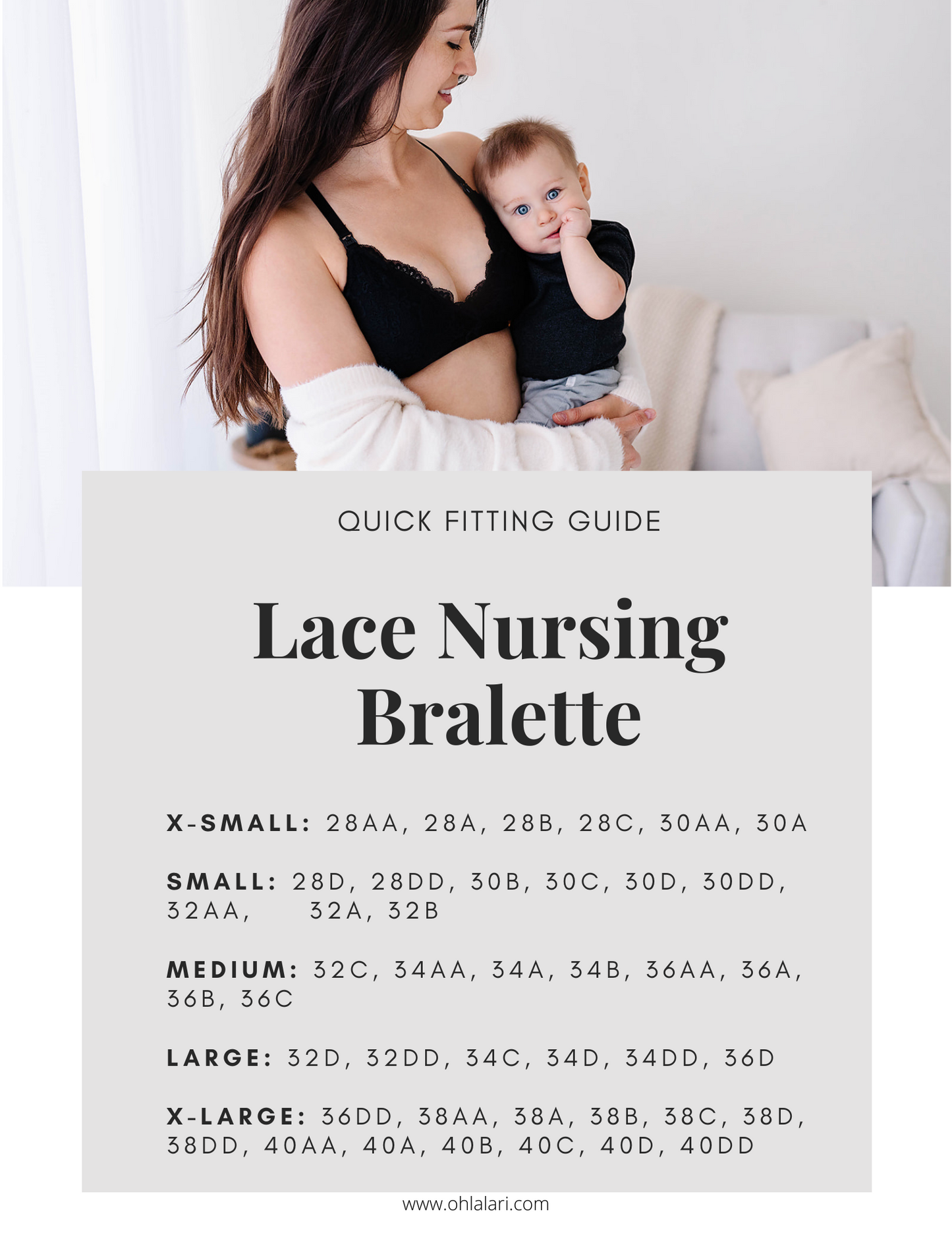 French Grey Lace Nursing Bralette 2.0