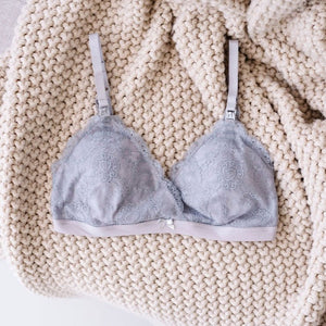 grey nursing maternity bra bralette oh la lari