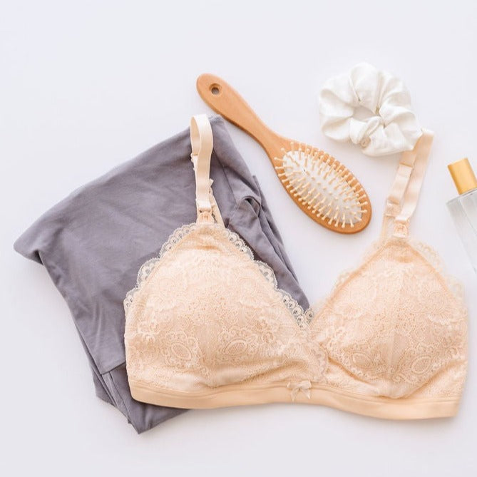 Nude Lace Nursing Bralette 2.0 – Oh La Lari®